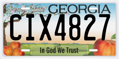 GA license plate CIX4827