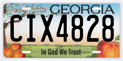 GA license plate CIX4828