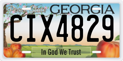 GA license plate CIX4829