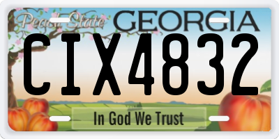 GA license plate CIX4832