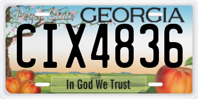 GA license plate CIX4836