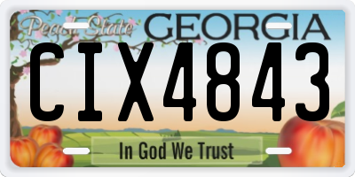 GA license plate CIX4843