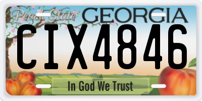 GA license plate CIX4846