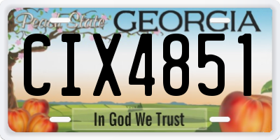 GA license plate CIX4851