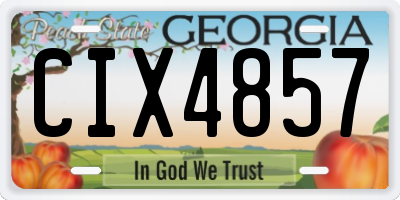 GA license plate CIX4857