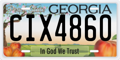 GA license plate CIX4860