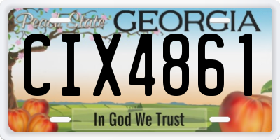GA license plate CIX4861