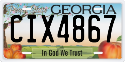 GA license plate CIX4867