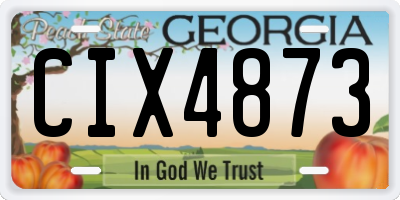 GA license plate CIX4873
