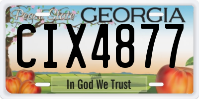 GA license plate CIX4877