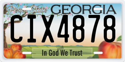 GA license plate CIX4878