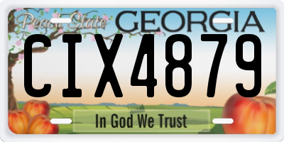 GA license plate CIX4879