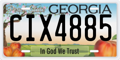 GA license plate CIX4885