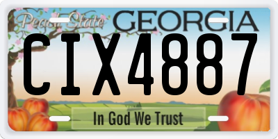 GA license plate CIX4887