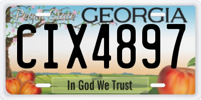 GA license plate CIX4897