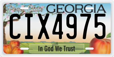 GA license plate CIX4975