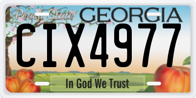 GA license plate CIX4977