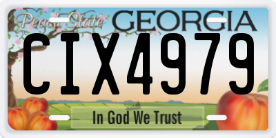 GA license plate CIX4979