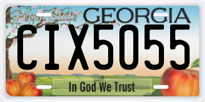 GA license plate CIX5055