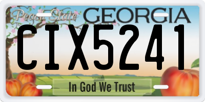 GA license plate CIX5241