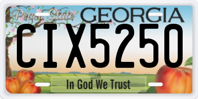 GA license plate CIX5250