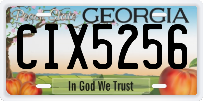 GA license plate CIX5256