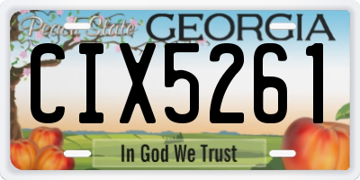 GA license plate CIX5261