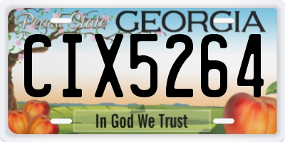 GA license plate CIX5264