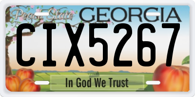GA license plate CIX5267