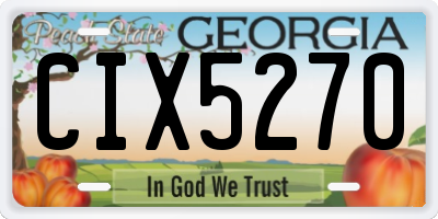 GA license plate CIX5270