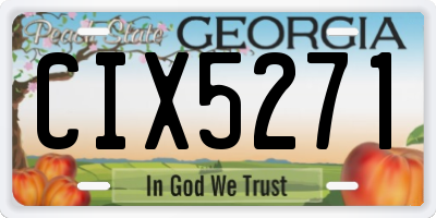 GA license plate CIX5271