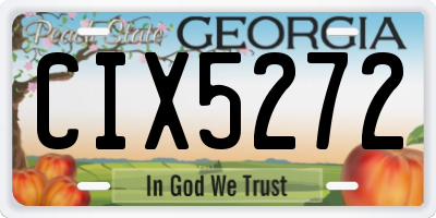 GA license plate CIX5272