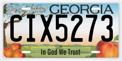 GA license plate CIX5273