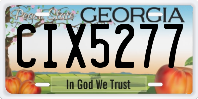 GA license plate CIX5277