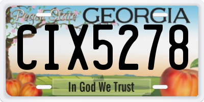 GA license plate CIX5278