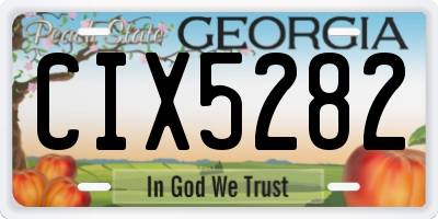 GA license plate CIX5282