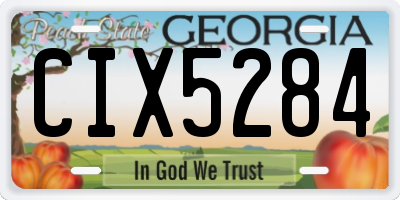 GA license plate CIX5284