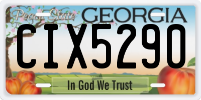 GA license plate CIX5290