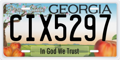 GA license plate CIX5297
