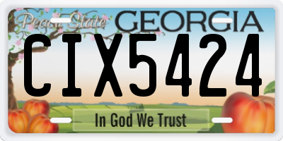 GA license plate CIX5424