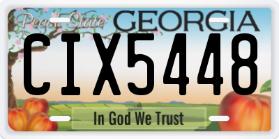GA license plate CIX5448