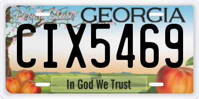 GA license plate CIX5469