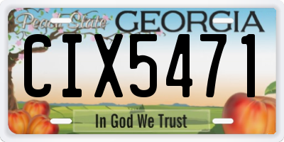 GA license plate CIX5471