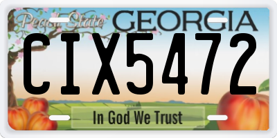 GA license plate CIX5472