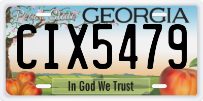 GA license plate CIX5479