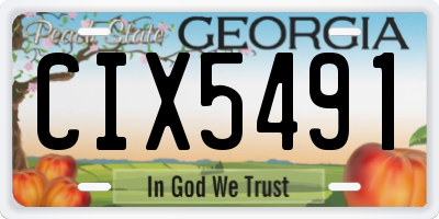 GA license plate CIX5491