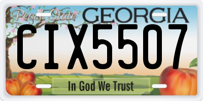 GA license plate CIX5507