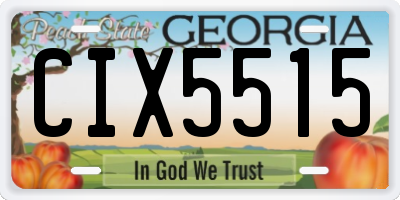 GA license plate CIX5515
