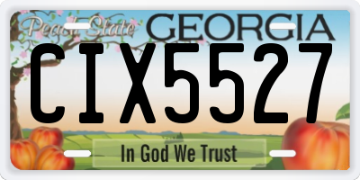 GA license plate CIX5527
