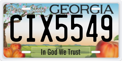 GA license plate CIX5549